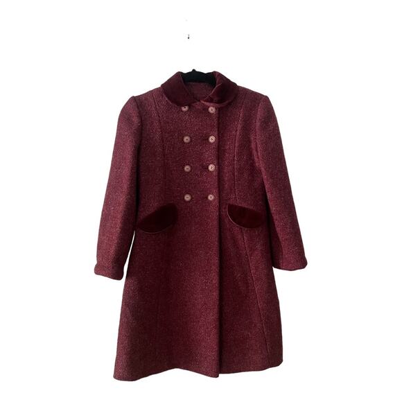 F.W. Fischer Other - Princess Charlotte Girl’s Wool Peacoat Burgundy